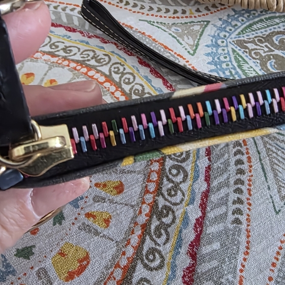 Dooney & Bourke Vintage, Rainbow Zip, Summerland, Wristlet, Heart Hangtag - Picture 2 of 10